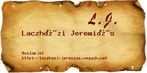 Laczházi Jeremiás névjegykártya